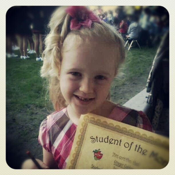 My little Student of the Month!